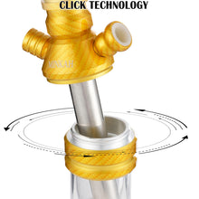 Load image into Gallery viewer, Hookah Set Carbon Fiber Printed Pattern with Accessories Silicone Hose Bowl Tongs Mouth Tips, Small Aluminum Hooka Shisha Complete Set
