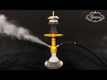 Load and play video in Gallery viewer, Hookah Set Carbon Fiber Printed Pattern with Accessories Silicone Hose Bowl Tongs Mouth Tips, Small Aluminum Hooka Shisha Complete Set
